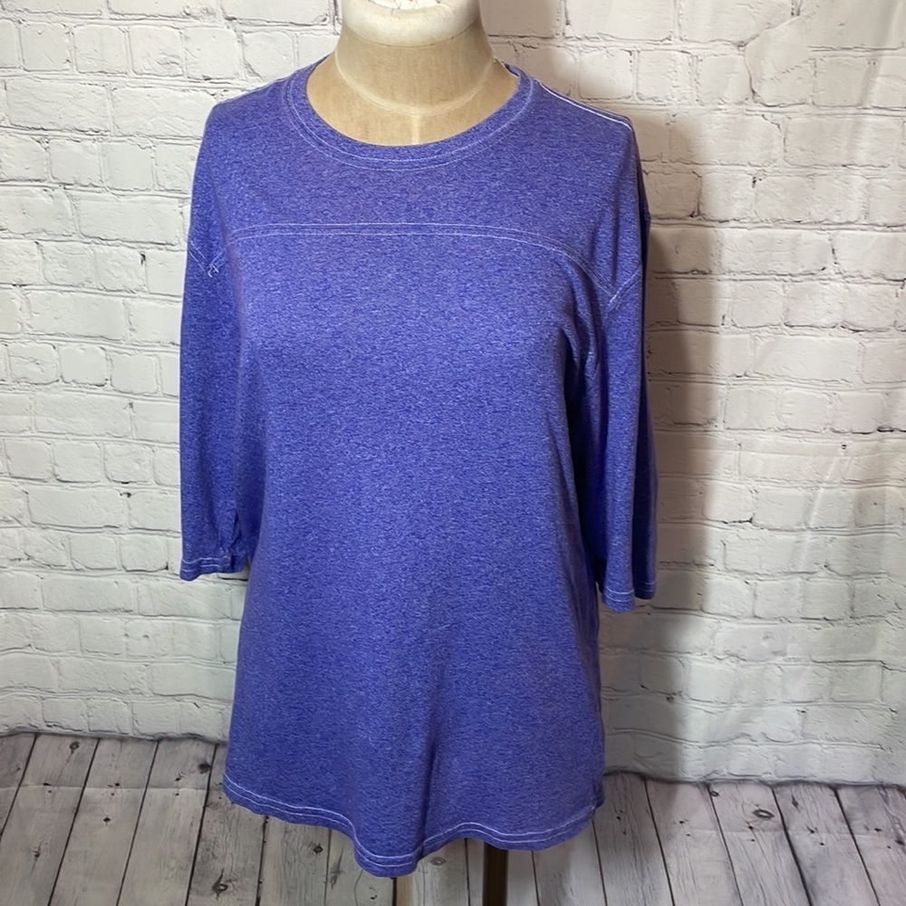 BDG Urban Outfitters Mens‎ Purple Heather T-Shirt White Stitching Medium